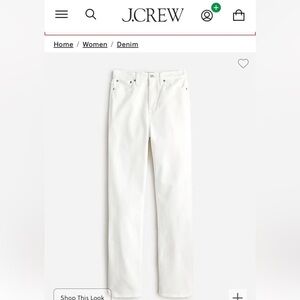 J. CREW 90’s Classic Straight Jeans - White -size 27
